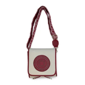 mini bandolera antonia de piel – crudo + roja