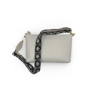 Bolso de hombro Martina de Piel – CRUDO + NEGRA