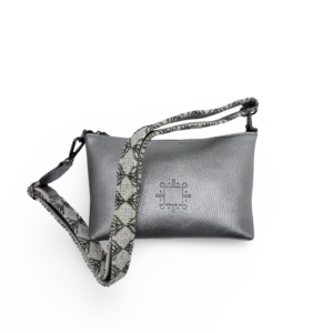Bolso de hombro Martina de Piel – PLOMO + CRUDO
