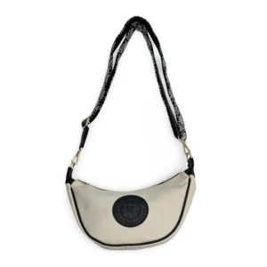 bolso media luna jacinta de piel – crudo + crudo