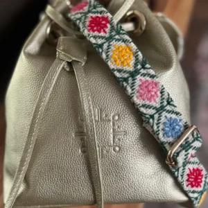 Bolso Bucket Juliana de Piel – DORADA + CRUDO