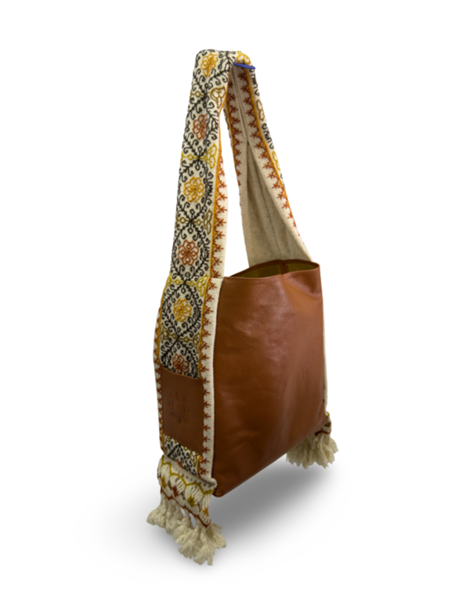 Bolsa Tote Patrona de Piel – CAMEL + OCRES - Image 2
