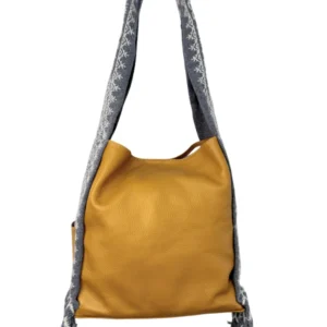 Bolsa Tote Patrona de Piel – MOSTAZA + CRUDO