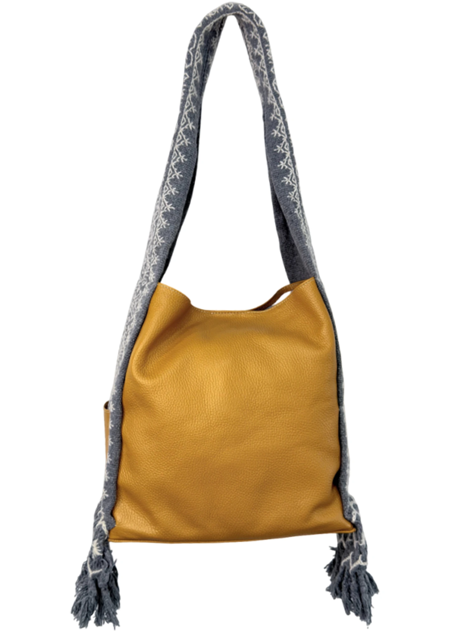 Bolsa Tote Patrona de Piel – MOSTAZA + CRUDO