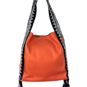 Bolsa Tote Patrona de Piel – NARANJA + CRUDO