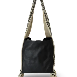 bolsa tote patrona de piel – mostaza + gris y mostaza