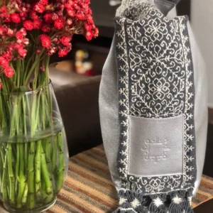 Bolsa Tote Patrona de Piel – PLATA + GRIS Y PLATA