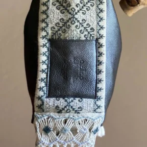 Bolsa Tote Patrona de Piel – PLOMO + GRIS Y PLATA