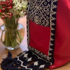 Bolsa Tote Patrona de Piel – ROJA + CRUDO
