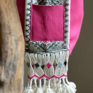 Bolsa Tote Patrona de Piel – ROSA + GRIS ROSA Y PLATA