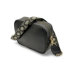 bolso bandolera ramona de piel – negra + negra