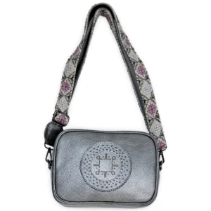 bolso bandolera ramona de piel – naranja + crudo