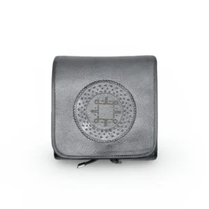 Mini Bandolera Antonia de Piel – PLOMO + GRIS Y PLATA