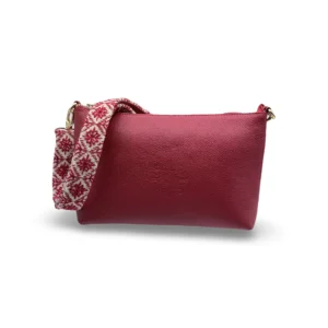 Bolso Clutch Martina de Piel – ROJA + CRUDO