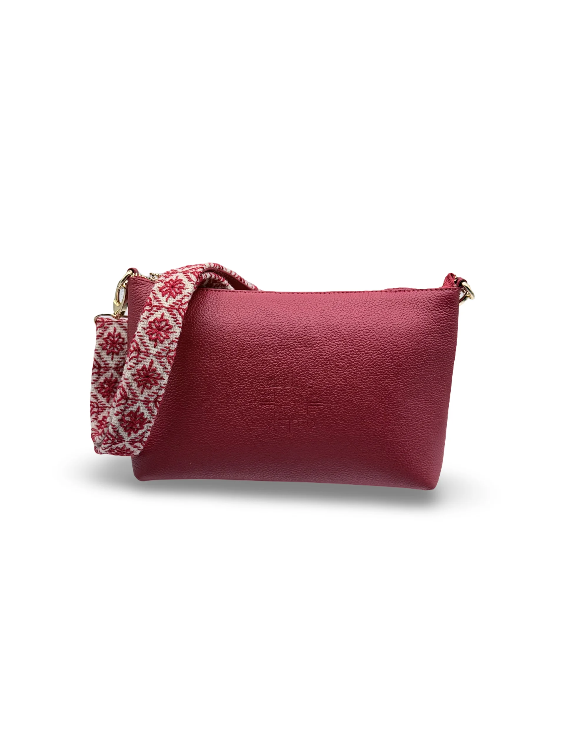 Bolso Clutch Martina de Piel – ROJA + CRUDO