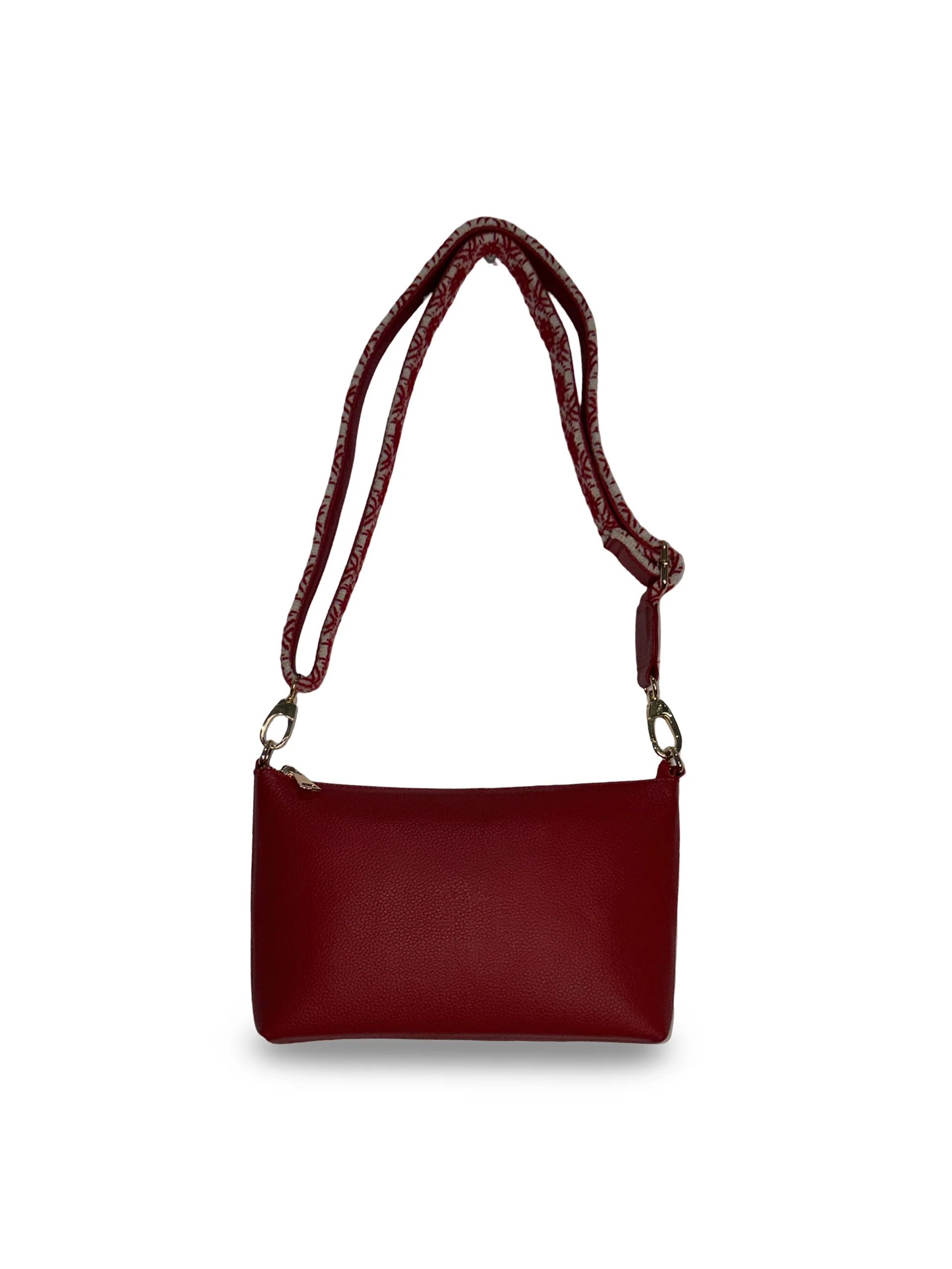 Bolso Clutch Martina de Piel – ROJA + CRUDO - Image 5