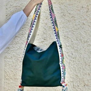 Bolsa Tote Patrona de Piel – VERDE OLIVO + COLORES