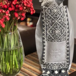 Bolsa Tote Patrona de Piel – PLATA + GRIS Y PLATA
