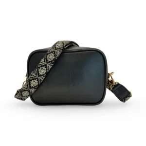 Bolso Bandolera Ramona de Piel – NEGRA + NEGRA