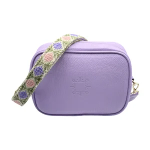 Bolso Bandolera Ramona de Piel – LILA + CRUDO