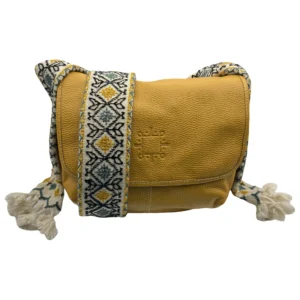 Bolso Crossbody Simona de Piel – MOSTAZA + CRUDO