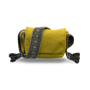 Bolso Crossbody Simona de Piel – BANANA + GRIS
