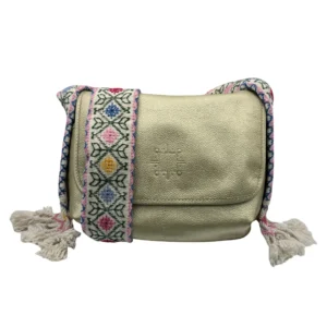 Bolso Crossbody Simona de Piel – DORADA + CRUDO