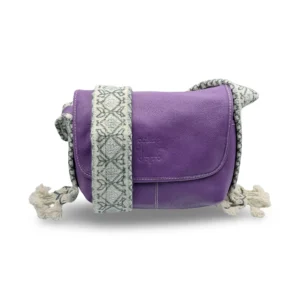Bolso Crossbody Simona de Piel – MORADA + CRUDO