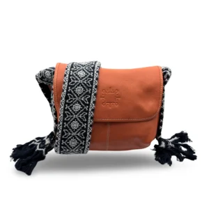 Bolso Crossbody Simona de Piel – NARANJA + AZUL MARINO
